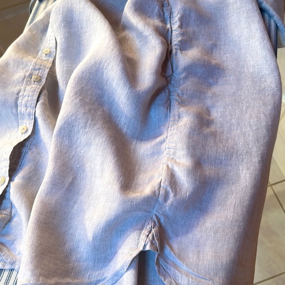 Baird McNutt Irish linen for J Crew light khaki dress. Size XL - Picture 3 of 5